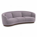 3-Sitzer Sofa 230 x 95 x 78 cm Polyester Rund Grau-Lila