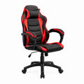 Gamingstuhl Burostuhl mit hoher Ruckenlehne aus PU-Kunstleder Schwarz Rot 62 x 63 x 110-120 cm